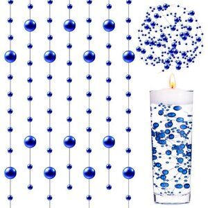 Tondiamo 24 Pcs Artificial Pearl String for Floating Candle Faux Pearls Beads
